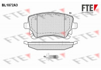 Brake Pad Set, disc brake BL1872A3 FTE