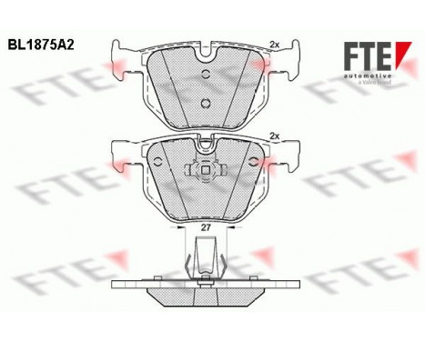 Brake Pad Set, disc brake BL1875A2 FTE