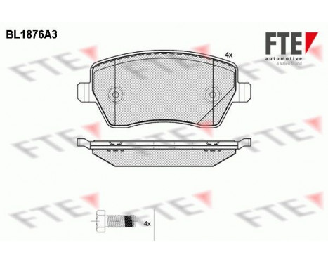 Brake Pad Set, disc brake BL1876A3 FTE