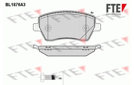 Brake Pad Set, disc brake BL1876A3 FTE