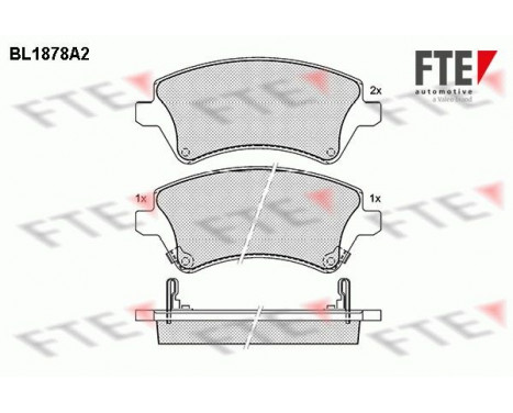 Brake Pad Set, disc brake BL1878A2 FTE