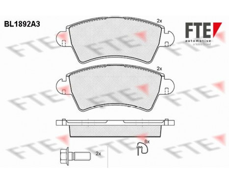 Brake Pad Set, disc brake BL1892A3 FTE