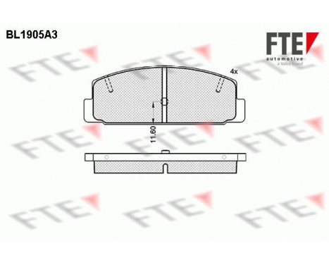 Brake Pad Set, disc brake BL1905A3 FTE