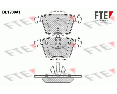 Brake Pad Set, disc brake BL1909A1 FTE