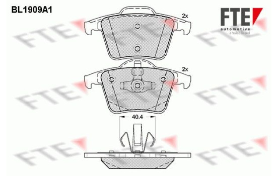 Brake Pad Set, disc brake BL1909A1 FTE