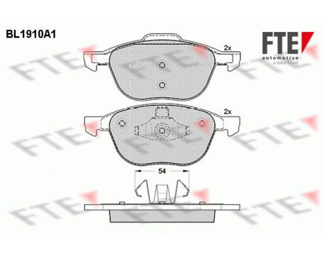 Brake Pad Set, disc brake BL1910A1 FTE