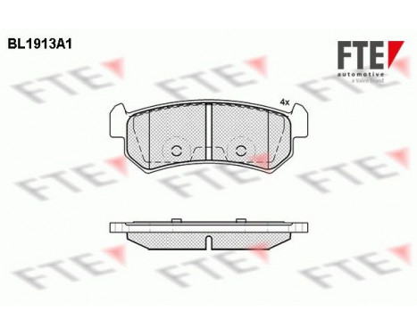 Brake Pad Set, disc brake BL1913A1 FTE