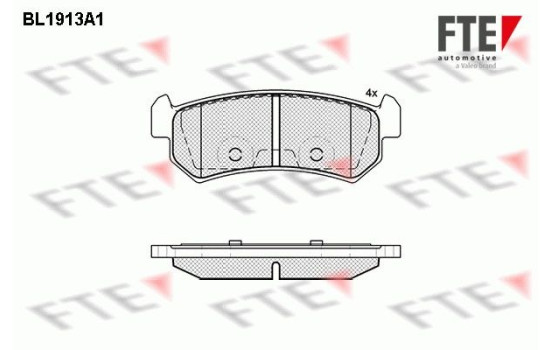 Brake Pad Set, disc brake BL1913A1 FTE