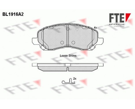 Brake Pad Set, disc brake BL1916A2 FTE