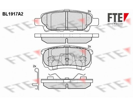 Brake Pad Set, disc brake BL1917A2 FTE