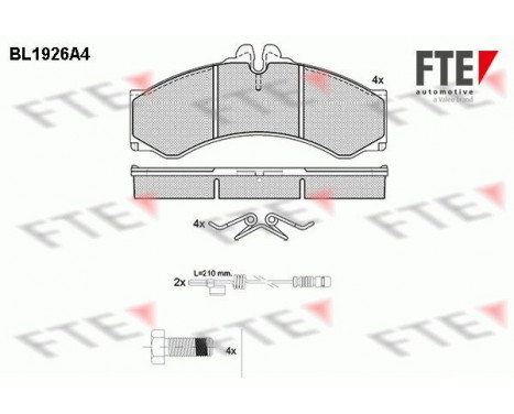 Brake Pad Set, disc brake BL1926A4 FTE