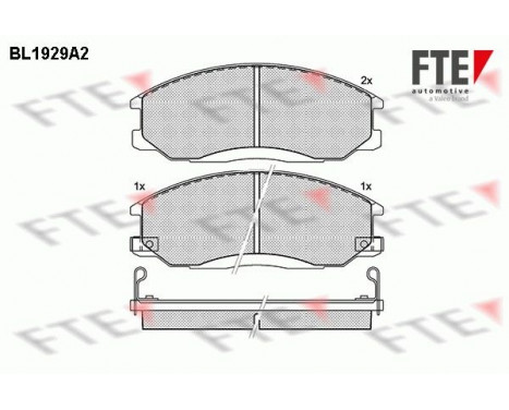 Brake Pad Set, disc brake BL1929A2 FTE