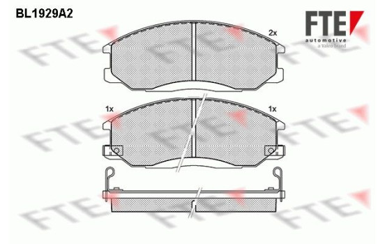 Brake Pad Set, disc brake BL1929A2 FTE
