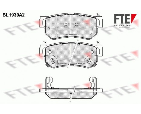 Brake Pad Set, disc brake BL1930A2 FTE