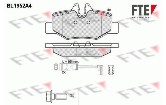 Brake Pad Set, disc brake BL1952A4 FTE