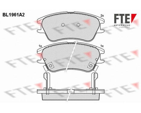 Brake Pad Set, disc brake BL1961A2 FTE