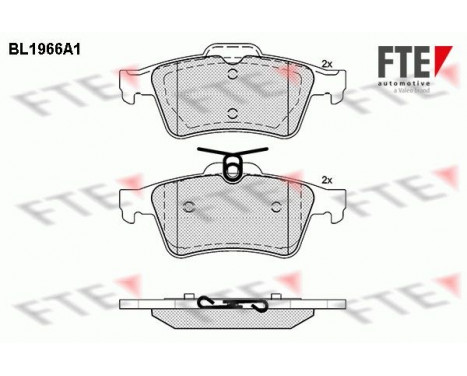 Brake Pad Set, disc brake BL1966A1 FTE