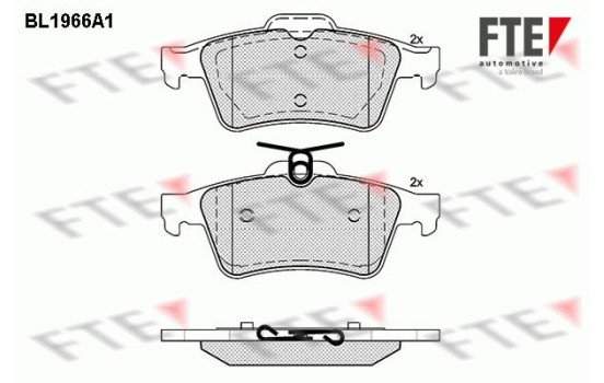Brake Pad Set, disc brake BL1966A1 FTE