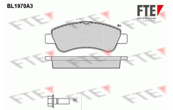 Brake Pad Set, disc brake BL1970A3 FTE