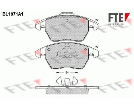 Brake Pad Set, disc brake BL1971A1 FTE