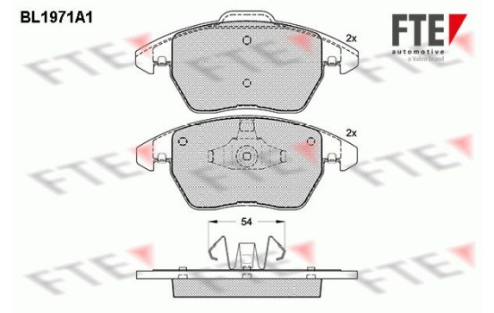 Brake Pad Set, disc brake BL1971A1 FTE