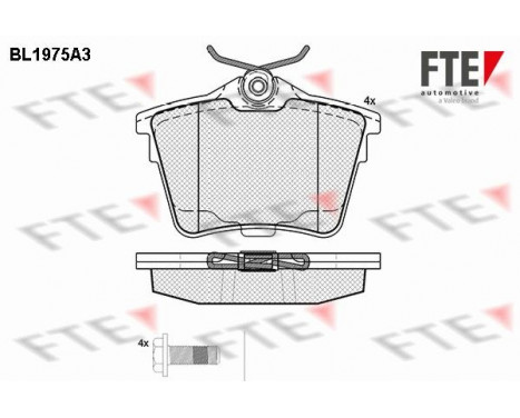 Brake Pad Set, disc brake BL1975A3 FTE