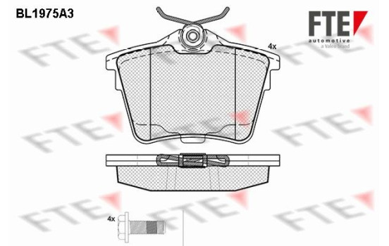 Brake Pad Set, disc brake BL1975A3 FTE