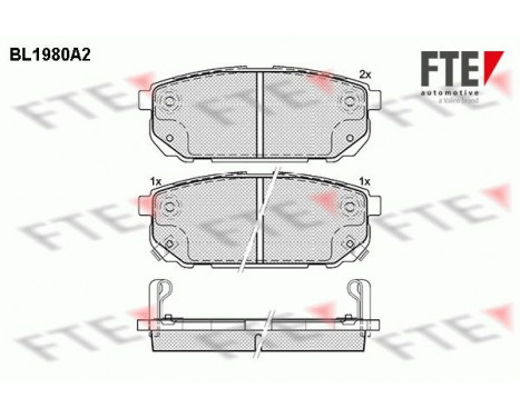 Brake Pad Set, disc brake BL1980A2 FTE