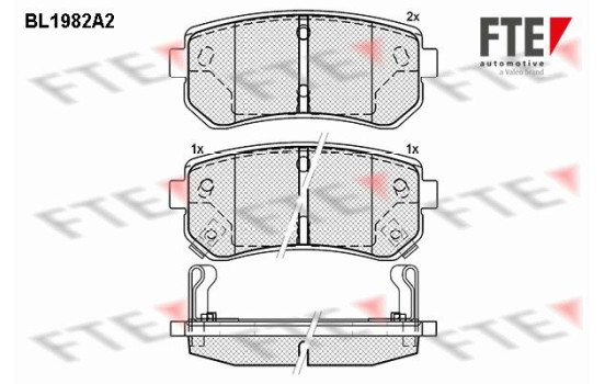 Brake Pad Set, disc brake BL1982A2 FTE