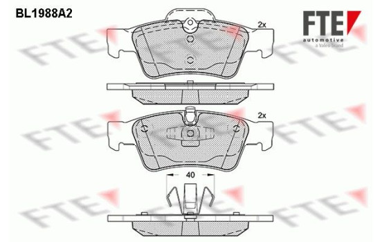 Brake Pad Set, disc brake BL1988A2 FTE