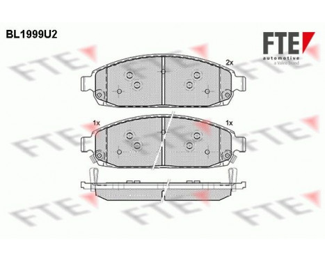 Brake Pad Set, disc brake BL1999U2 FTE