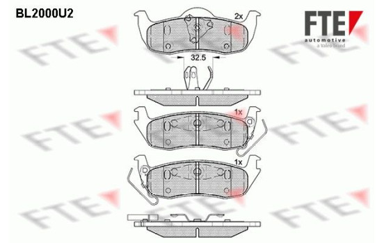 Brake Pad Set, disc brake BL2000U2 FTE