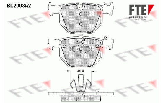 Brake Pad Set, disc brake BL2003A2 FTE