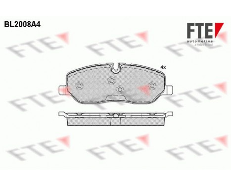 Brake Pad Set, disc brake BL2008A4 FTE