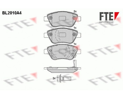 Brake Pad Set, disc brake BL2010A4 FTE