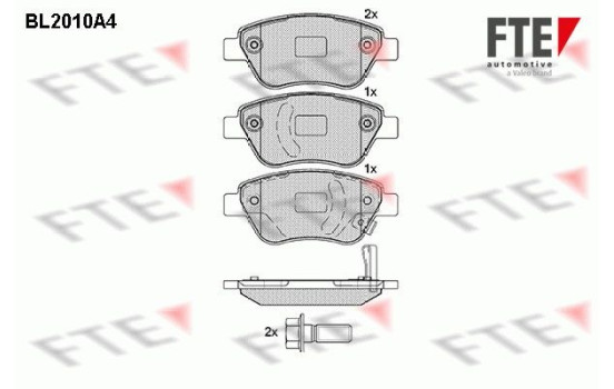 Brake Pad Set, disc brake BL2010A4 FTE