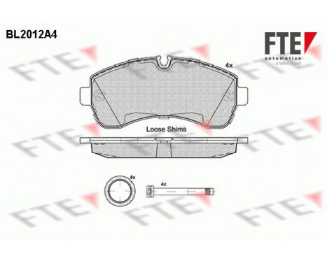 Brake Pad Set, disc brake BL2012A4 FTE