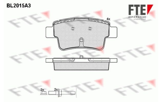 Brake Pad Set, disc brake BL2015A3 FTE
