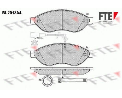 Brake Pad Set, disc brake BL2018A4 FTE