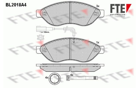 Brake Pad Set, disc brake BL2018A4 FTE