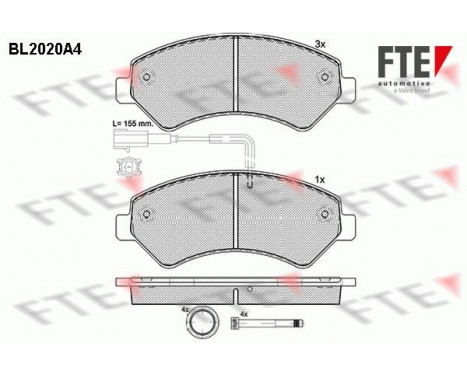 Brake Pad Set, disc brake BL2020A4 FTE