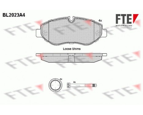 Brake Pad Set, disc brake BL2023A4 FTE