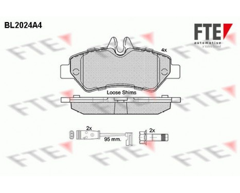 Brake Pad Set, disc brake BL2024A4 FTE