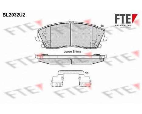 Brake Pad Set, disc brake BL2032U2 FTE