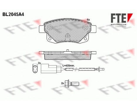 Brake Pad Set, disc brake BL2045A4 FTE