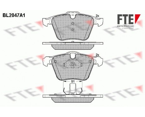 Brake Pad Set, disc brake BL2047A1 FTE