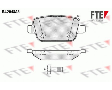 Brake Pad Set, disc brake BL2048A3 FTE