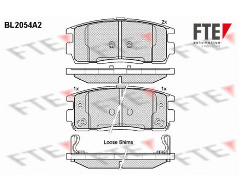Brake Pad Set, disc brake BL2054A2 FTE