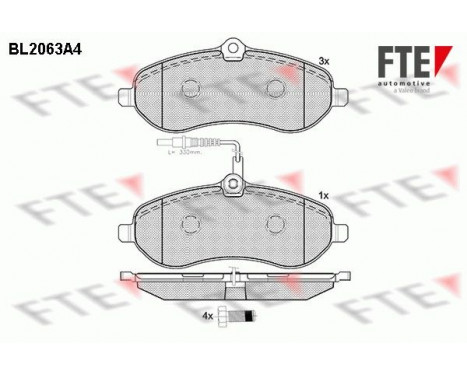 Brake Pad Set, disc brake BL2063A4 FTE