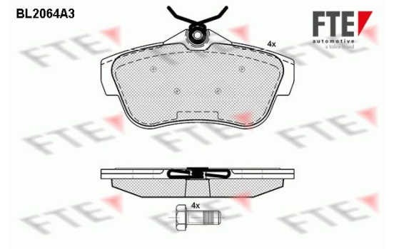 Brake Pad Set, disc brake BL2064A3 FTE